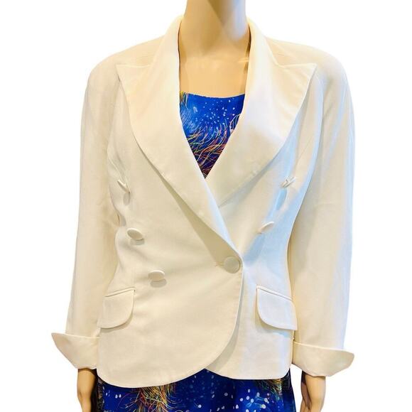 Vintage Christian Dior Evening Formal Suit Jacket- Size 12P - Picture 1 of 8